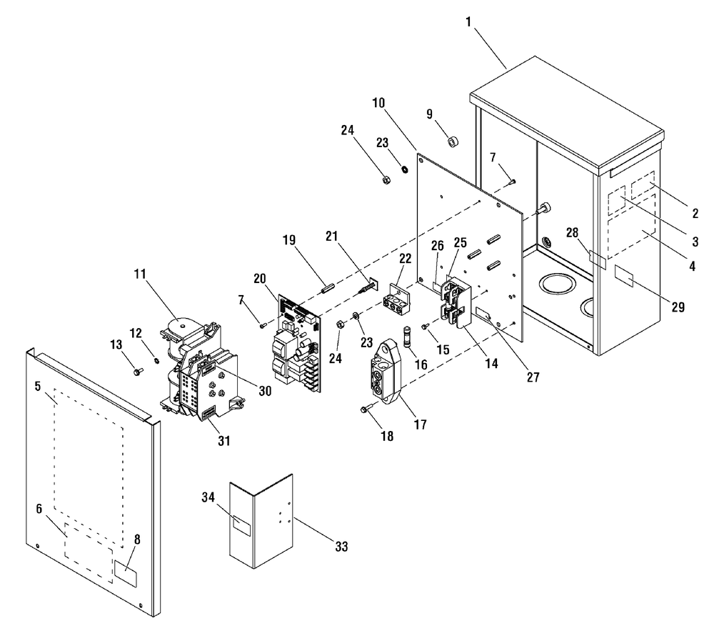 Transfer Switch Diagram and Parts List for 071055-0  Briggs and Stratton Generator
